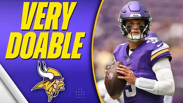 'Video thumbnail for a to z sports - minnesota vikings: jj mccarthy's bold 2025 prediction: touchdown to interception ratio analysis'