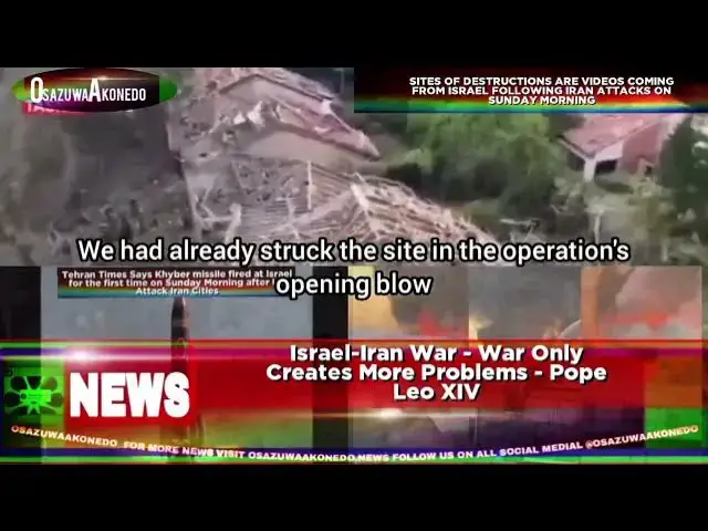 'Video thumbnail for Israel-Iran War - War Only Creates More Problems - Pope Leo XIV'