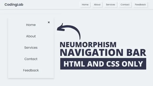 Video thumbnail for Responsive Navigation Menu Bar using HTML CSS _ Neumorphism UI