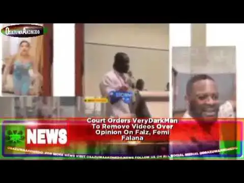 Video thumbnail for Court Orders VeryDarkMan To Remove Videos Over Opinion On Falz, Femi Falana