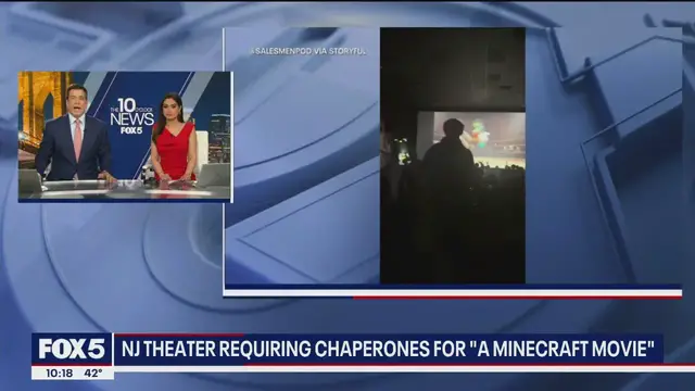 'Video thumbnail for 'Minecraft' movie mayhem prompts NJ theater to require chaperones'