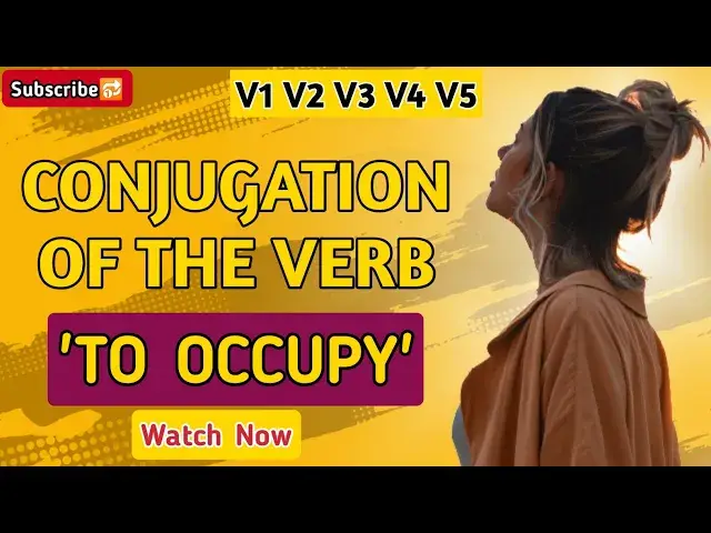 Video thumbnail for Conjugation English Verb to Occupy | V1 V2 V3 V4 V5 Form of Occupy
