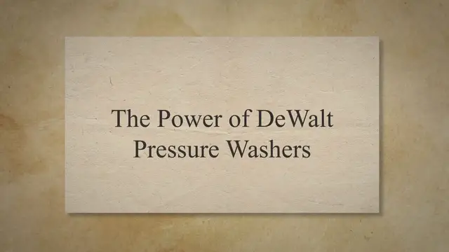 Video thumbnail for Unleashing the Power of DeWalt Pressure Washers: A Comprehensive Guide to Top Features, Benefits, and Competitive Edge