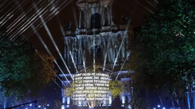 'Video thumbnail for Paris Remembers: 2015 terror attacks commemoration ceremony opens with music'