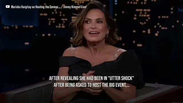 Video thumbnail for Jimmy Kimmel imparts Emmy-hosting advice to Mariska Hargitay.