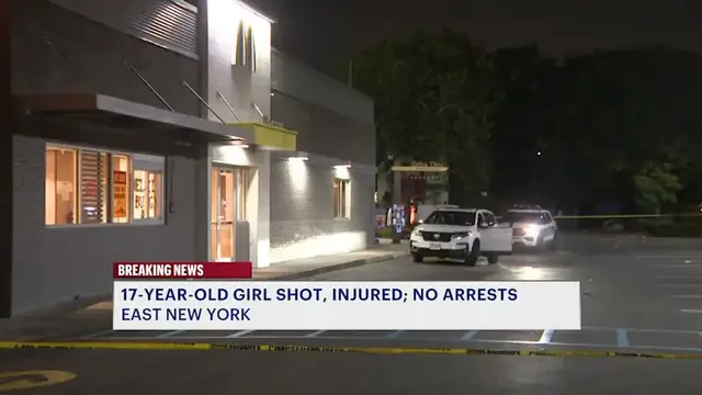 Video thumbnail for 17-year-old girl shot outside East New York McDonald's; gunman still on the run