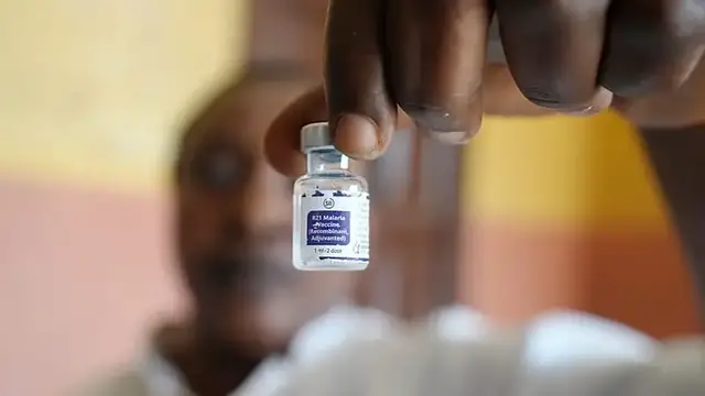'Video thumbnail for Gabon researchers test promising single-dose malaria treatment'