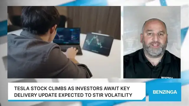 'Video thumbnail for Tesla Stock Climbs As Investors Await Key Delivery Update Expected To Stir Volatility'