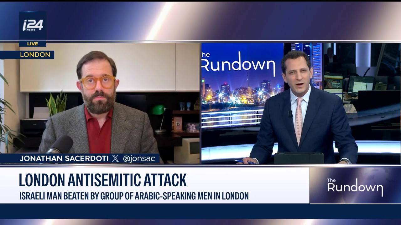Video thumbnail for Israeli man beaten by Arabic-speaking men in UK antisemitic attack in Golders Green