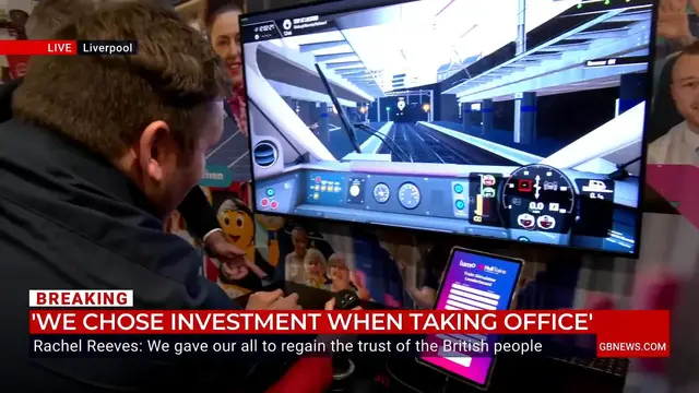 'Video thumbnail for WATCH: Katherine Forster tests out train driver simulator at Labour Party conference'