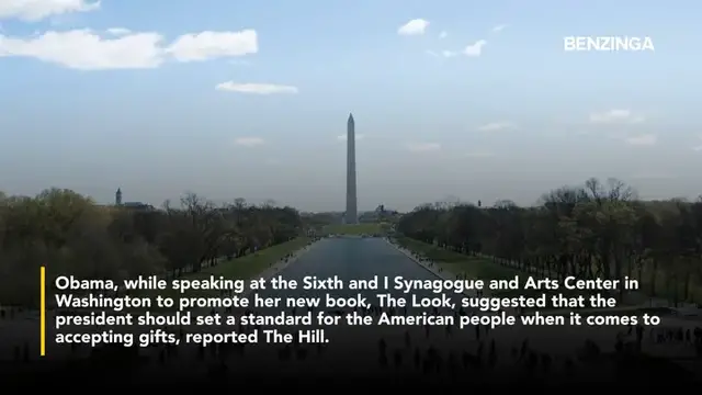 Video thumbnail for Michelle Obama Says Presidents Must Uphold 'A Standard' On Gifts, Not Allow Wealthy Donors 'Different Level' Of Access