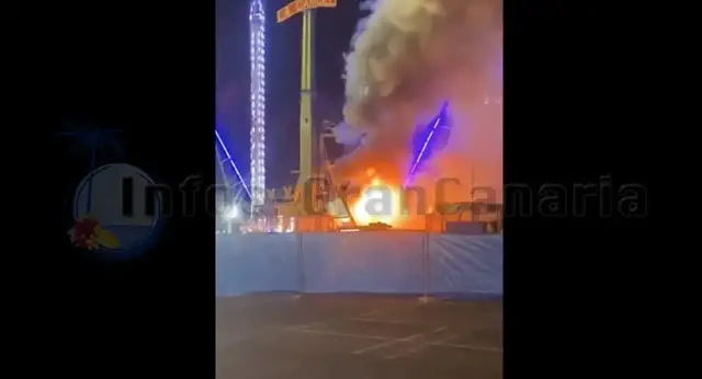 Video thumbnail for Feuer auf Jahrmarkt in Arguineguin (Mogán)