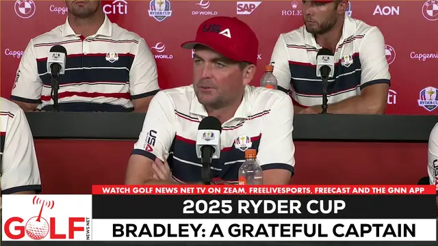 'Video thumbnail for Keegan Bradley proud to have been US Ryder Cup captain'
