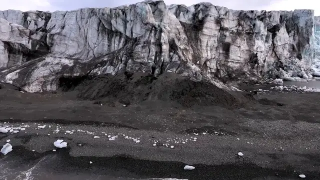 Video thumbnail for Antarctica: Drone captures sea ice edge during Turkish Arctic expedition in Norway's Svalbard.