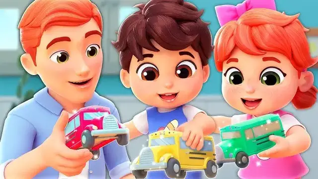 'Video thumbnail for 🚌One, Two, Three! Counting Song 🚍 10 Little Buses (Episode 27) | Nursery Rhymes | Cam & Sam (1)'