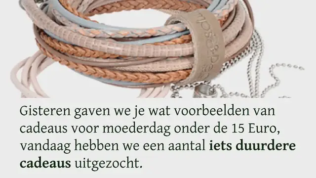 Video thumbnail for De leukste cadeautjes voor moederdag boven de 15 Euro: