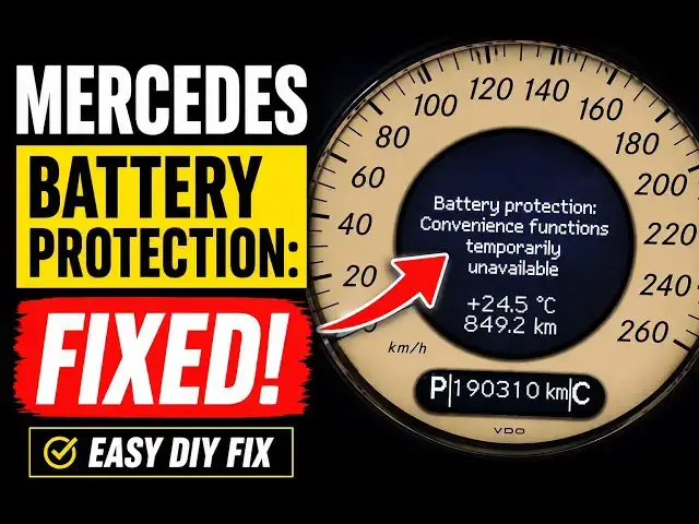 Video thumbnail for Mercedes Battery Protection: Convenience Functions Disabled (FIXED!)