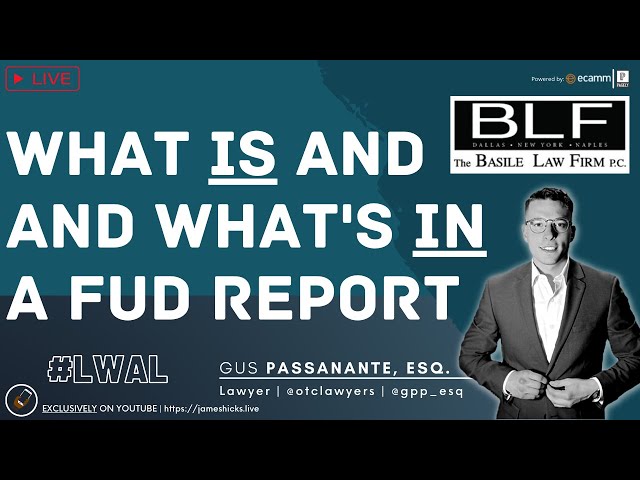 Video thumbnail for Why Investors Need To Understand What IS and What's IN A FUD Report