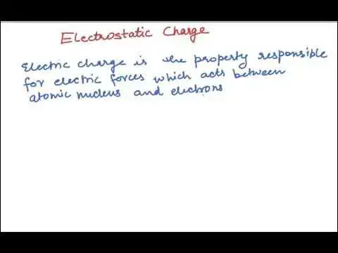 'Video thumbnail for Electrostatic Charge'