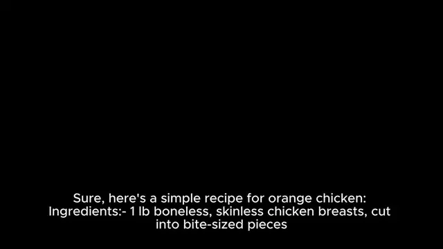 Video thumbnail for orange chicken recipe