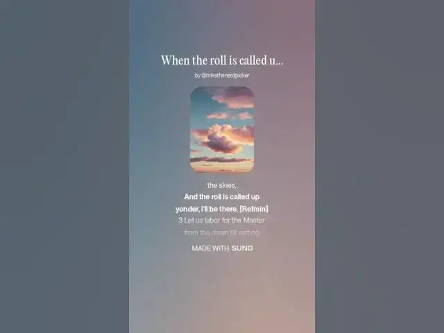 'Video thumbnail for When the roll is called up yonder'