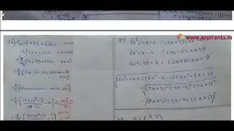 Video thumbnail for 10th Maths First Revision 2019 - Question Paper & Answer Keys (Salem District) | (Tamil Medium)