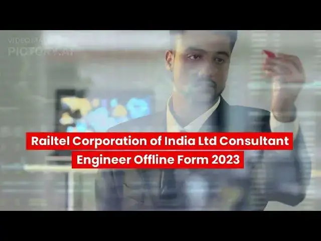 Video thumbnail for Railtel Corporation of India Ltd Consultant Engineer Offline Form 2023 || Apply Online