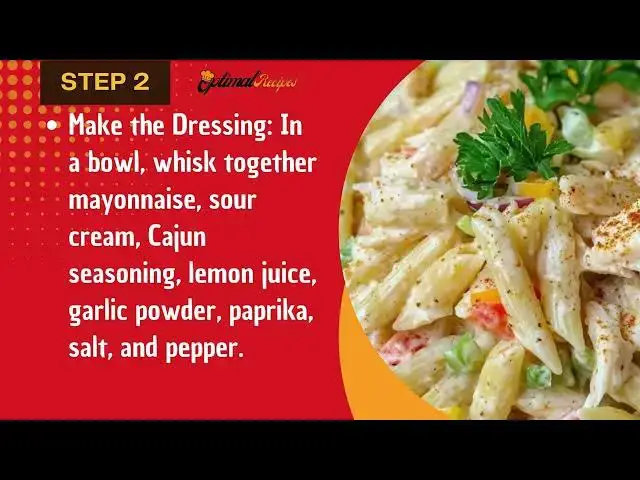 Video thumbnail for How to Make Creamy Cajun Crab Pasta Salad – Step by Step