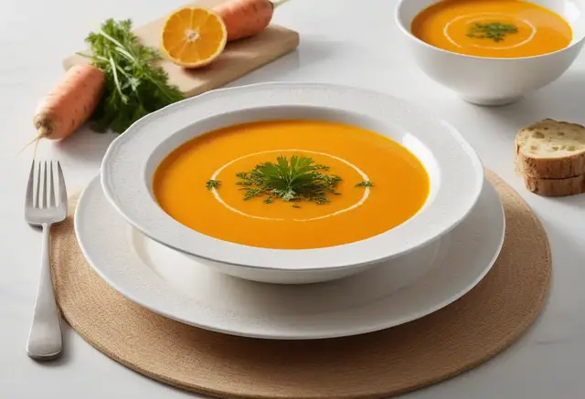 Video thumbnail for Organic Carrot Ginger Soup Recipe