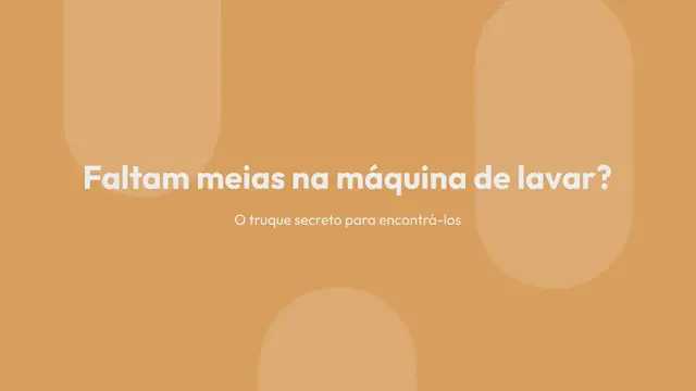 'Video thumbnail for Faltam meias na máquina de lavar? O truque secreto para encontrá-los'