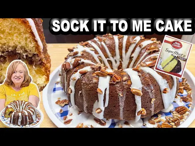 Video thumbnail for SOCK IT TO ME CAKE with Box Cake Mix, An Easy Bundt Cake Recipe