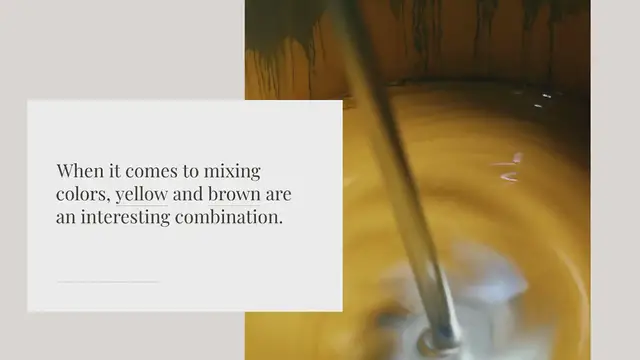 Video thumbnail for What mixed with yellow makes brown?