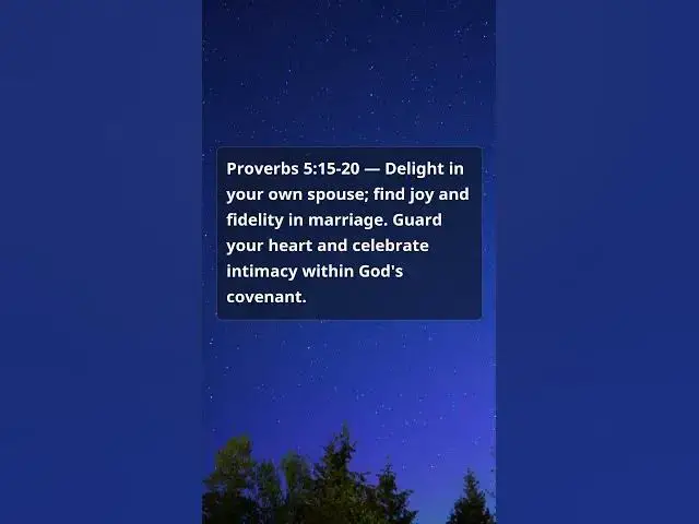 Video thumbnail for Delight in Your Spouse — Proverbs 5:15-20 (Marriage Encouragement)