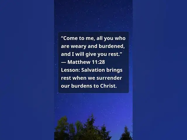 Video thumbnail for Matthew 11:28 Bible Verse | Finding Rest in Jesus