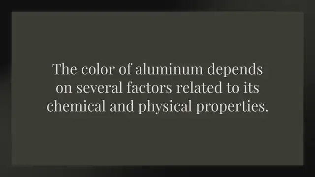 Video thumbnail for What color is aluminum in chemistry?