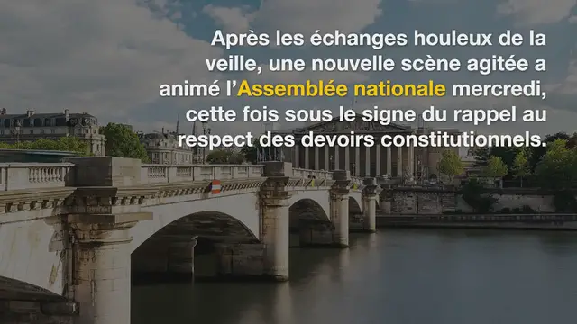 Video thumbnail for Quand la présidente de l’Assemblée rappelle le gouvernement à l’ordre