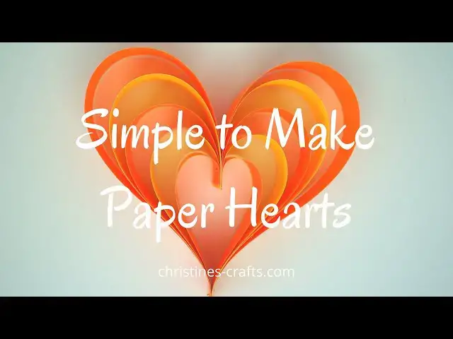 'Video thumbnail for HOW TO MAKE PAPER HEARTS - Super Quick and Easy, great to hang as a garland and for Valentine's Day!'