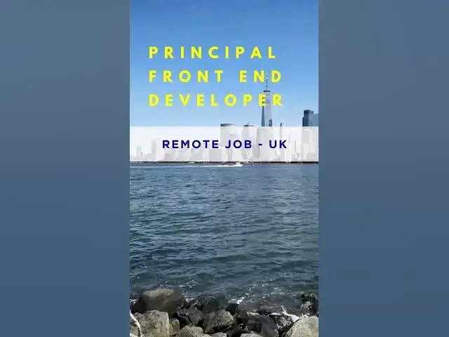 Video thumbnail for Principal Front End Developer remote job opportunity available in the UK. #RemoteJobs #WorkFromHome