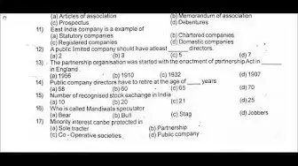 Video thumbnail for 12th Commerce Second Revision 2019 - Question Paper (Tirunelveli District) | (English Medium)