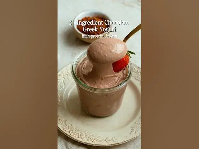 Video thumbnail for 3-Ingredient Chocolate Greek Yogurt | Quick & Creamy Dessert #easyrecipe