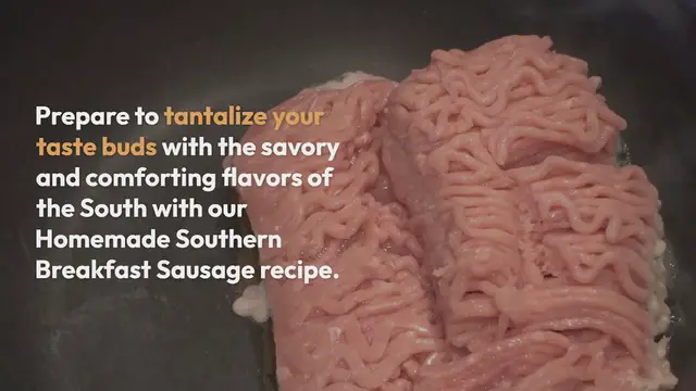 Video thumbnail for Homemade Southern Breakfast Sausage Recipe