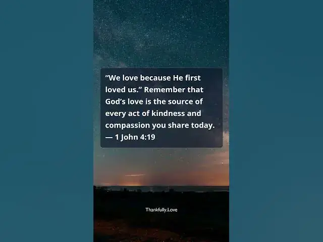 Video thumbnail for Bible Verse Reflection: Living Out God’s Love