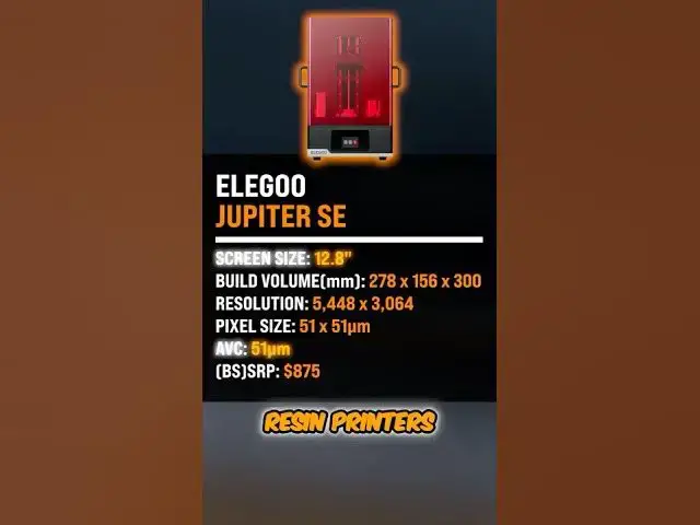 'Video thumbnail for Elegoo Jupiter SE One-Minute-Review'