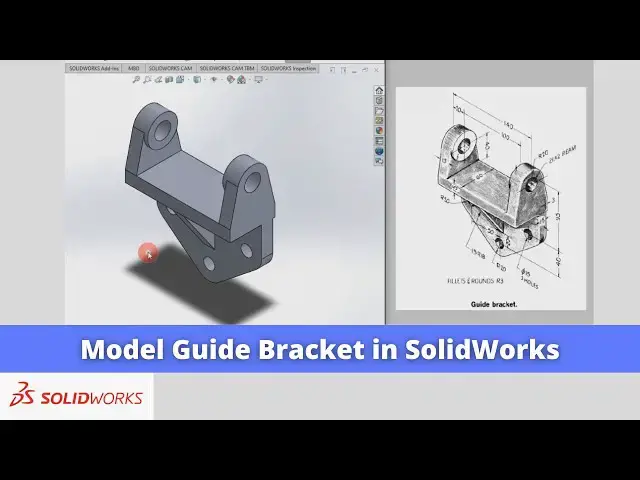 'Video thumbnail for Model Guide Bracket in SolidWorks  | SolidWorks Tutorial | SolidWorks Modeling |'