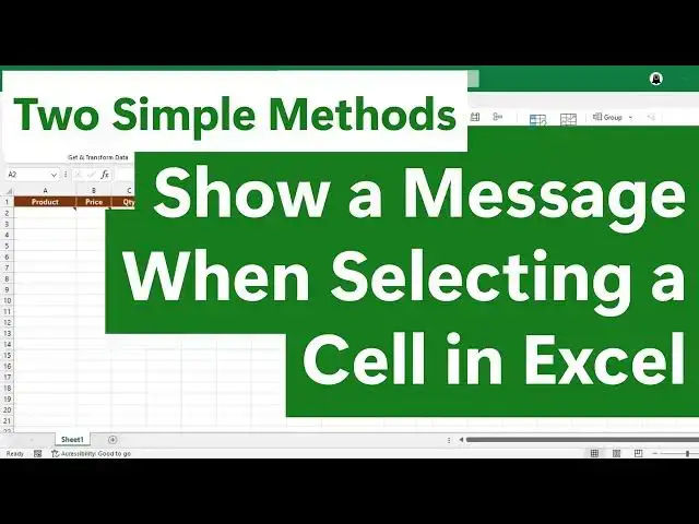 Video thumbnail for Comment Vs. Message - When a Cell Is Selected in Excel