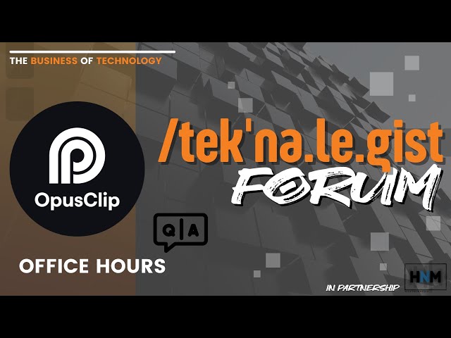 Video thumbnail for Opus Clip Office Hours