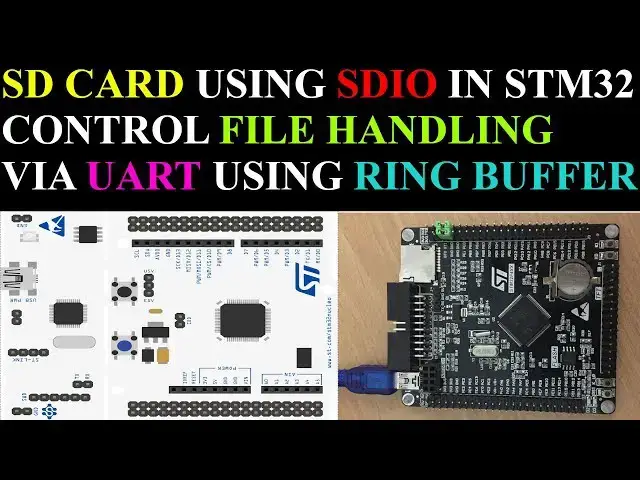 Video thumbnail for SD card using SDIO in STM32 || Uart RIng buffer || 4-Bit Mode || CubeMx