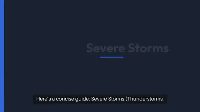 Video thumbnail for Emergency Planning for Different Weather