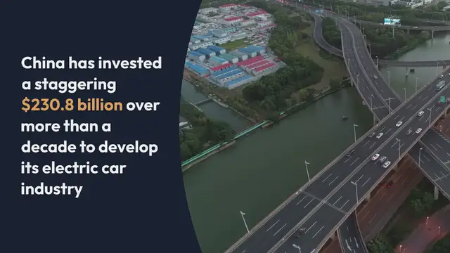 Video thumbnail for China has spent at least $230 billion to build its EV industry, new study finds