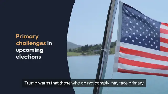 Video thumbnail for "Trump Pressures GOP: Impeach Biden or Face Primaries, Threatens House Republicans"